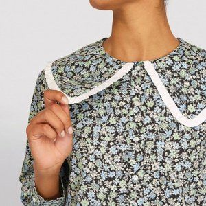 MAJE city floral button down shirt - size Medium 2 EUC